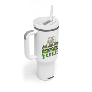 Frogs Against Fascism Tumbler With Handle Funny Portland Meme Humor Gift TS12 Print Your Wear