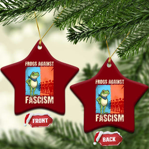 Frogs Against Fascism Ceramic Ornament Portland Protest Vintage Meme Gift TS12 Print Your Wear