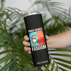 Frogs Against Fascism Skinny Tumbler Portland Protest Vintage Meme Gift TS12 Print Your Wear
