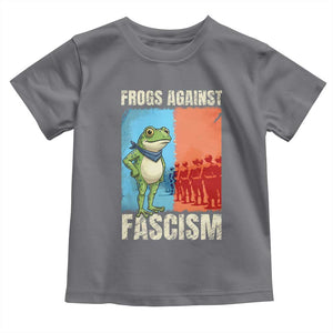 Frogs Against Fascism Toddler T Shirt Portland Protest Vintage Meme Gift TS12 Charcoal Print Your Wear