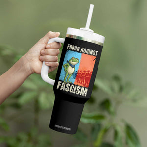Frogs Against Fascism Tumbler With Handle Portland Protest Vintage Meme Gift TS12 Print Your Wear