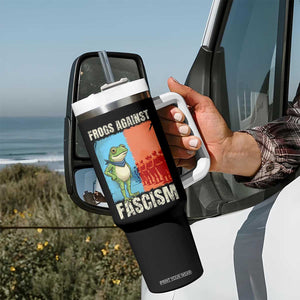 Frogs Against Fascism Tumbler With Handle Portland Protest Vintage Meme Gift TS12 Print Your Wear