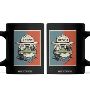 Resist Frog Meme Coffee Mug Portland Vintage Aesthetic Gift TS12 Black Print Your Wear