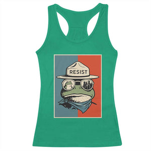 Resist Frog Meme Racerback Tank Top Portland Vintage Aesthetic Gift TS12 Irish Green Print Your Wear