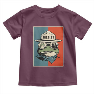 Resist Frog Meme Toddler T Shirt Portland Vintage Aesthetic Gift TS12 Maroon Print Your Wear