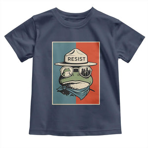 Resist Frog Meme Toddler T Shirt Portland Vintage Aesthetic Gift TS12 Navy Print Your Wear