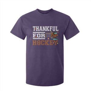 Thankful For Hockey T Shirt For Kid Funny Thanksgiving Ice Hockey Gift TS12 Purple Print Your Wear