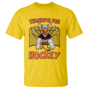 Thankful For Hockey T Shirt Funny Turkey Ice Hockey Player Gift TS12 Daisy Print Your Wear