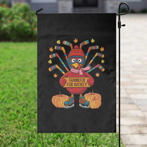 Funny Turkey Ice Hockey Gift Garden Flag Thankful For Hockey TS12 Print Your Wear