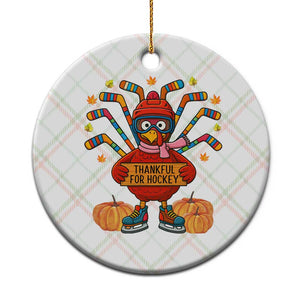 Funny Turkey Ice Hockey Gift Ceramic Ornament Thankful For Hockey TS12 1pc Christmas Plaid Print Your Wear