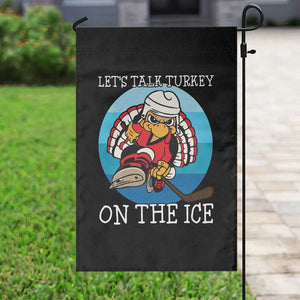 Lets Talk Turkey On The Ice Garden Flag Retro Ocean Blue Ice Hockey Gift TS12 Print Your Wear