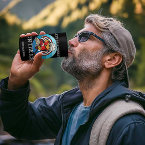 Lets Talk Turkey On The Ice 4 in 1 Can Cooler Tumbler Retro Ocean Blue Ice Hockey Gift TS12 Print Your Wear