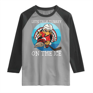 Lets Talk Turkey On The Ice Raglan Shirt Retro Ocean Blue Ice Hockey Gift TS12 Sport Gray Black Print Your Wear