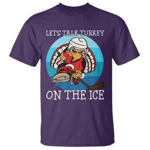 Lets Talk Turkey On The Ice T Shirt Retro Ocean Blue Ice Hockey Gift TS12 Purple Print Your Wear