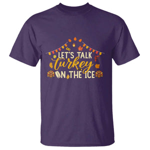 Funny Thanksgiving Ice Hockey Gift T Shirt Lets Talk Turkey On The Ice TS12 Purple Print Your Wear