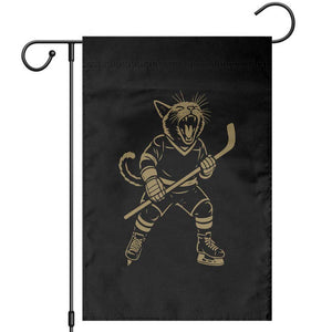 Vintage Cat Playing Hockey Garden Flag Kitten Lover Player Gift TS12 Black Print Your Wear