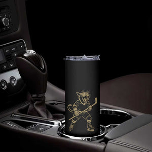 Vintage Cat Playing Hockey Skinny Tumbler Kitten Lover Player Gift TS12 Print Your Wear