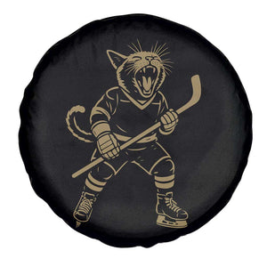 Vintage Cat Playing Hockey Spare Tire Cover Kitten Lover Player Gift TS12 Print Your Wear