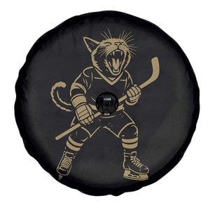 Vintage Cat Playing Hockey Spare Tire Cover Kitten Lover Player Gift TS12 Print Your Wear