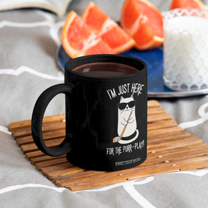 Im Just Here For The Purr Play Coffee Mug Funny Cat Hockey Gift TS12 Print Your Wear