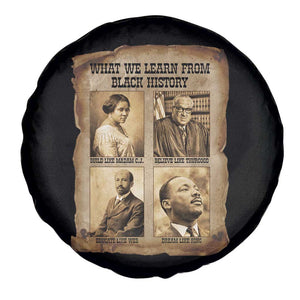 What We Learn From Black History Spare Tire Cover Iconic African American Figures TS12 Print Your Wear