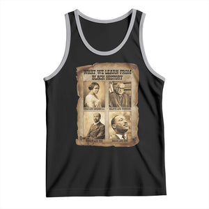 What We Learn From Black History Tank Top Iconic African American Figures TS12 Black Athletic Heather Print Your Wear
