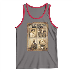 What We Learn From Black History Tank Top Iconic African American Figures TS12 Deep Heather Red Print Your Wear
