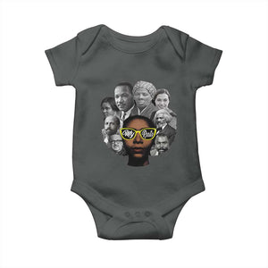 My Roots Black History Leaders Baby Onesie African American Heritage TS12 Dark Heather Print Your Wear