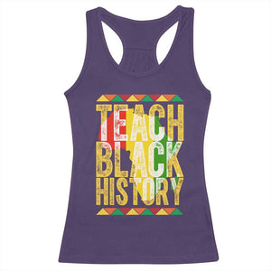 Teach Black History Racerback Tank Top Black History Month Gift For Teachers TS12 Purple Print Your Wear