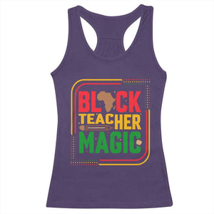 Black Teacher Magic Racerback Tank Top African American Pride Educator Gift TS12 Purple Print Your Wear