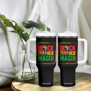Black Teacher Magic Tumbler With Handle African American Pride Educator Gift TS12 Print Your Wear