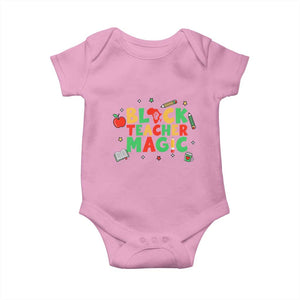 Inspirational Black Teacher Magic Baby Onesie African American History Month TS12 Light Pink Print Your Wear