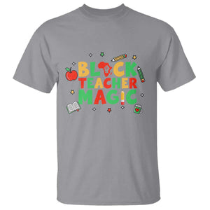 Inspirational Black Teacher Magic T Shirt African American History Month TS12 Sport Gray Print Your Wear