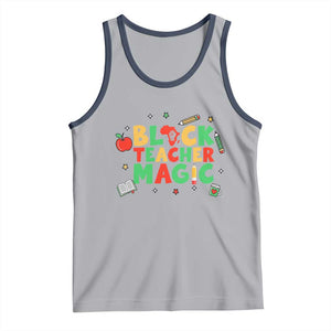 Inspirational Black Teacher Magic Tank Top African American History Month TS12 Athletic Heather Navy Print Your Wear