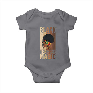 Black Teacher Magic Baby Onesie African American Pride Teacher Life TS12 Charcoal Print Your Wear
