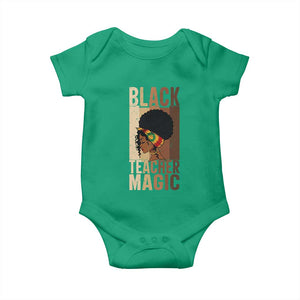 Black Teacher Magic Baby Onesie African American Pride Teacher Life TS12 Irish Green Print Your Wear
