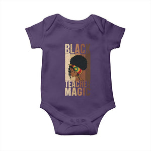Black Teacher Magic Baby Onesie African American Pride Teacher Life TS12 Purple Print Your Wear