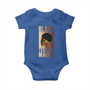 Black Teacher Magic Baby Onesie African American Pride Teacher Life TS12 Royal Blue Print Your Wear
