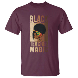 Black Teacher Magic T Shirt African American Pride Teacher Life TS12 Maroon Print Your Wear