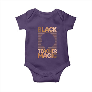 Black Teacher Magic Baby Onesie Empowering African American Pride Teacher Gift TS12 Purple Print Your Wear