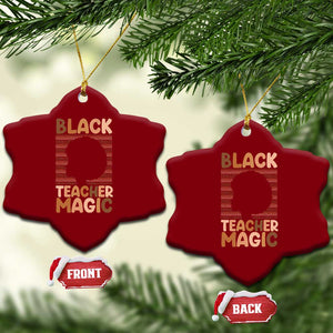 Black Teacher Magic Ceramic Ornament Empowering African American Pride Teacher Gift TS12 Print Your Wear