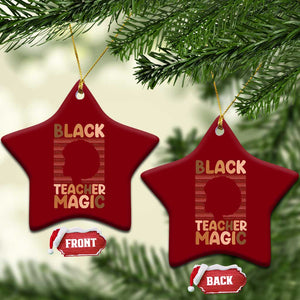 Black Teacher Magic Ceramic Ornament Empowering African American Pride Teacher Gift TS12 Print Your Wear
