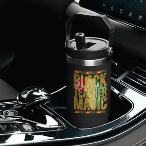 Black History Month Gift Flip Straw Tumbler Black Teacher Magic TS12 Print Your Wear