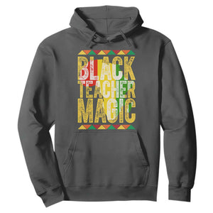 Black History Month Gift Hoodie Black Teacher Magic TS12 Dark Heather Print Your Wear