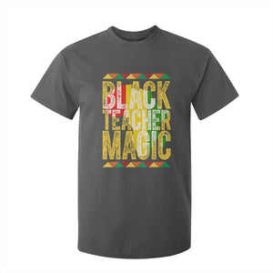 Black History Month Gift T Shirt For Kid Black Teacher Magic TS12 Dark Heather Print Your Wear