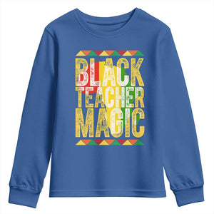 Black History Month Gift Youth Sweatshirt Black Teacher Magic TS12 Royal Blue Print Your Wear