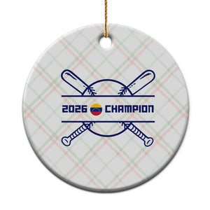 Venezuela Champions 2026 Ceramic Ornament Baseball Pride Gift TS12 1pc Christmas Plaid Print Your Wear