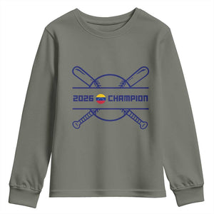 Venezuela Champions 2026 Youth Sweatshirt Baseball Pride Gift TS12 Military Green Print Your Wear