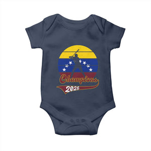 Vintage Venezuela 2026 Champions Baby Onesie Patriotic Baseball Pride Gift TS12 Navy Print Your Wear