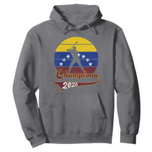 Vintage Venezuela 2026 Champions Hoodie Patriotic Baseball Pride Gift TS12 Charcoal Print Your Wear